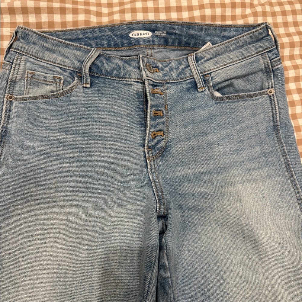 Old Navy Women's rockstar super skinny ankle blue Jeans